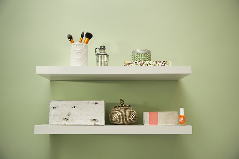 floating shelf setup