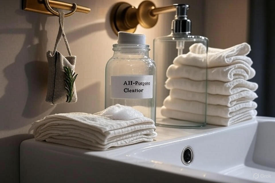 best eco-friendly cleaning hacks 2025 bathroom green setup