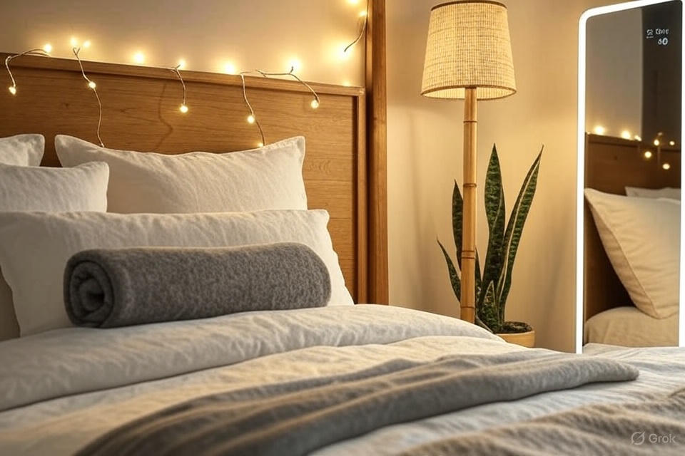 best bedroom lighting ideas 2025 cozy sconce and string lights